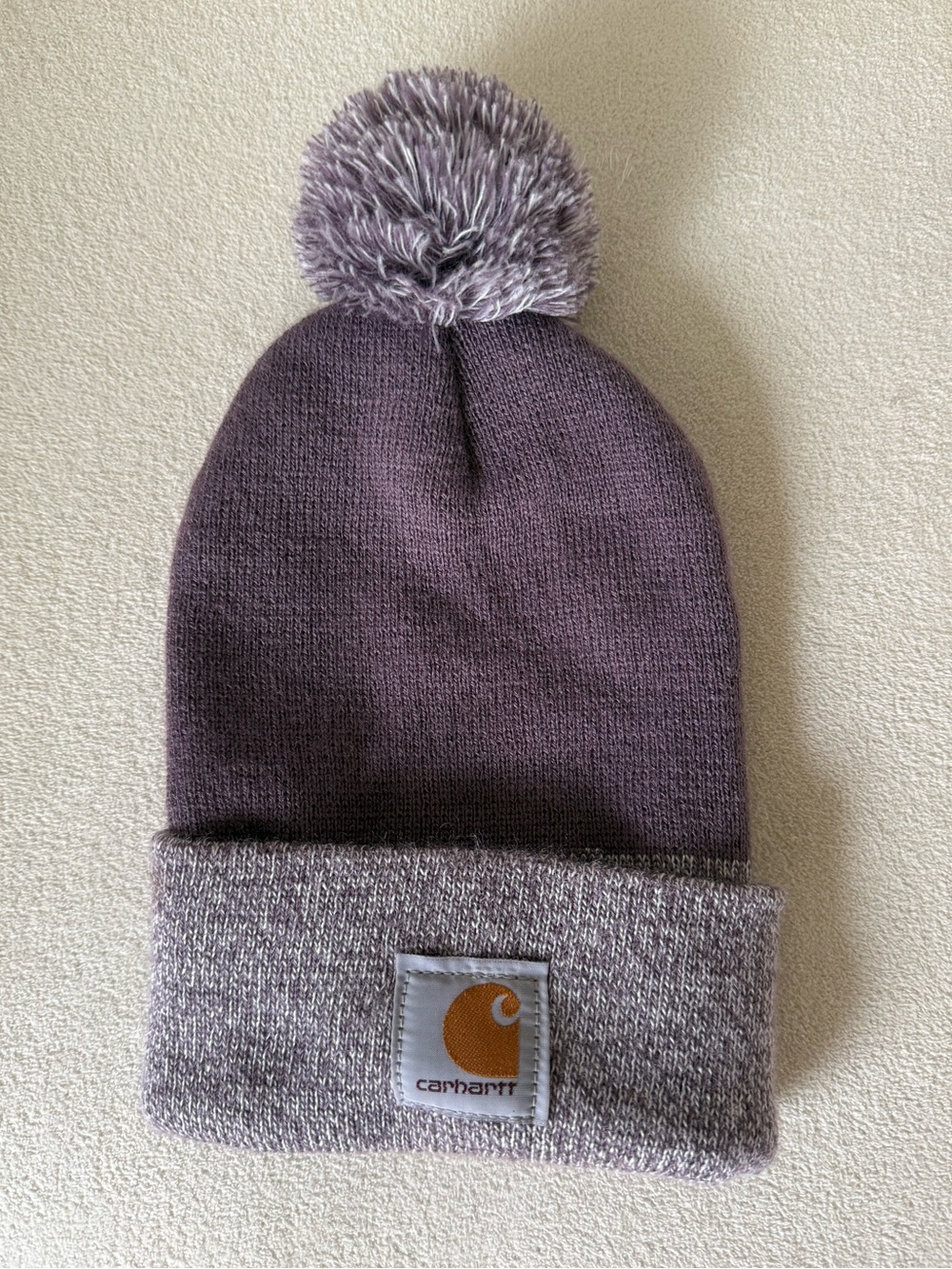 Carhartt Pom Beanie - Heather Plum